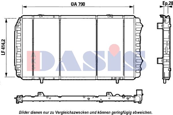 AKS DASIS radiatorius, variklio aušinimas 080065N